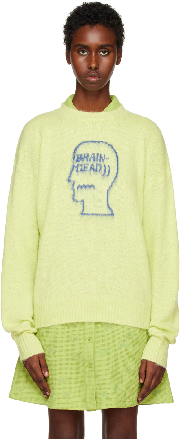Brain Dead Green Superfuzz Sweater