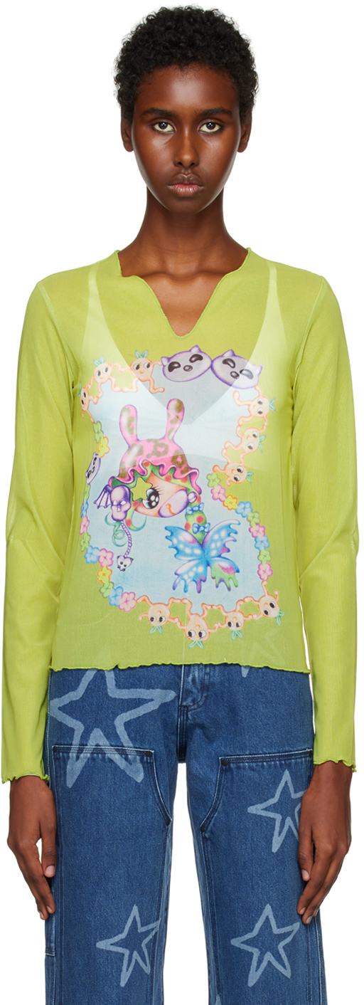 Green Gaspar Doll Long Sleeve T-Shirt