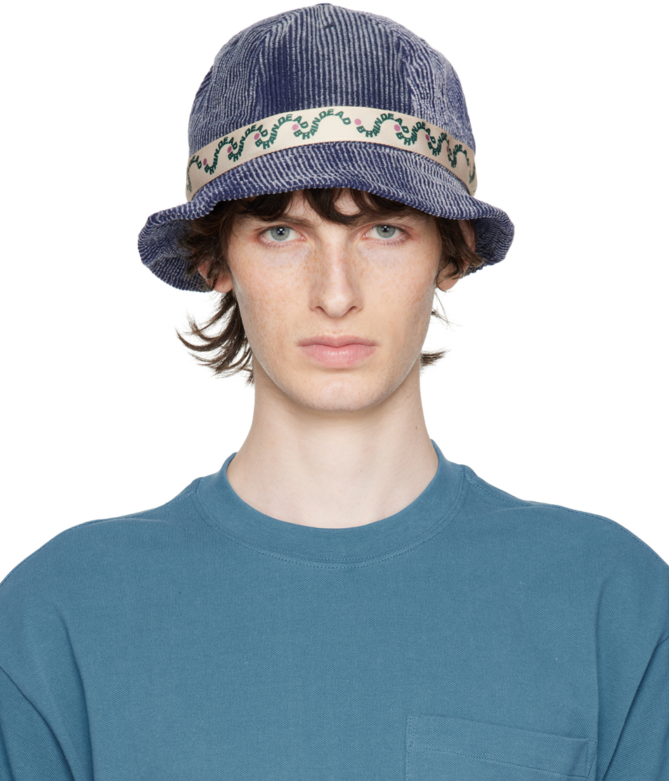 Brain Dead: Navy Wave Bucket Hat | SSENSE Canada