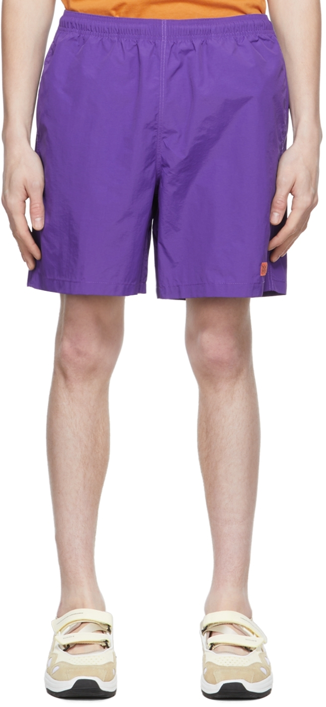 Brain Dead Purple Nylon Shorts