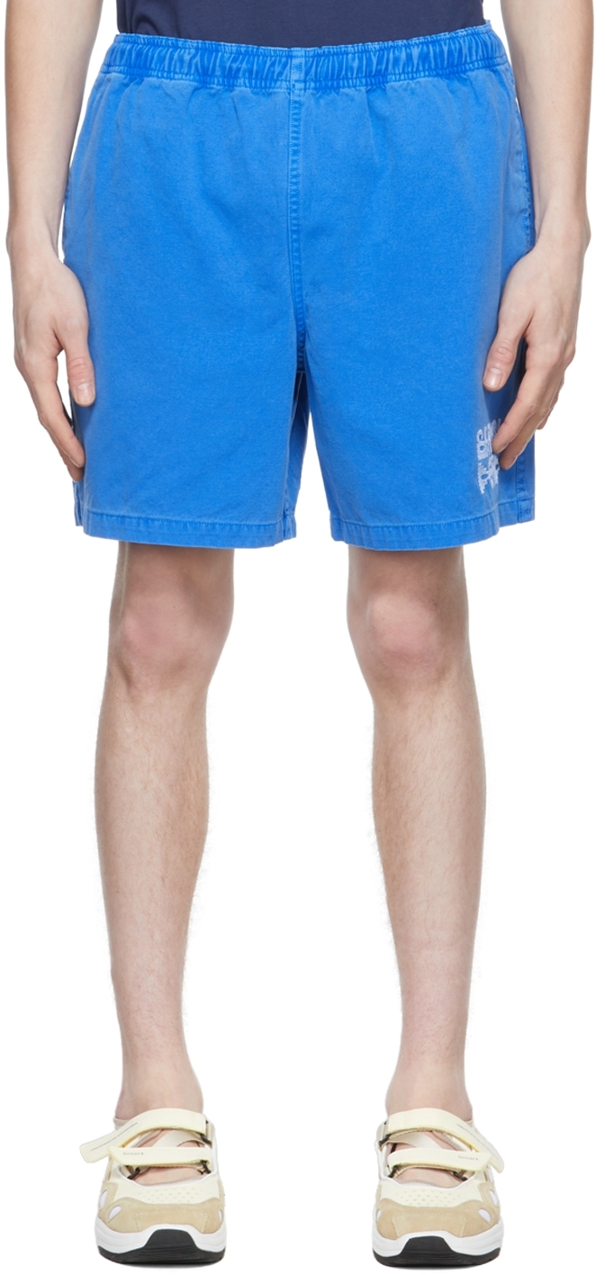 Brain Dead Blue Cotton Shorts