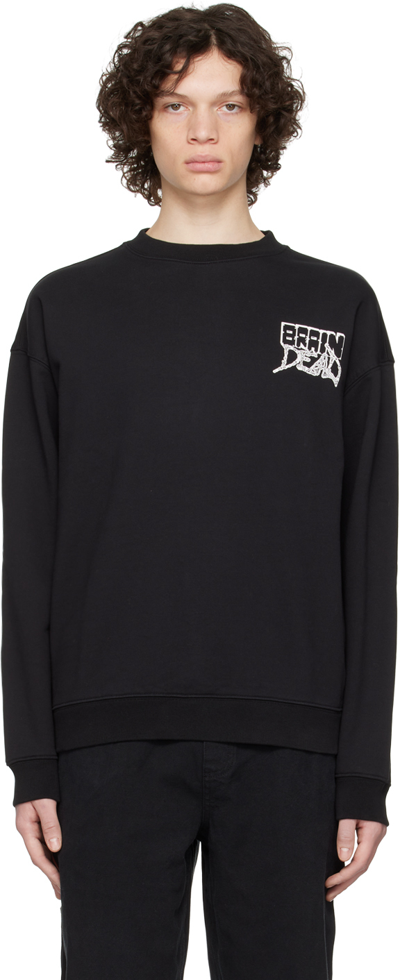 Brain Dead: Black Sludge Sweatshirt | SSENSE