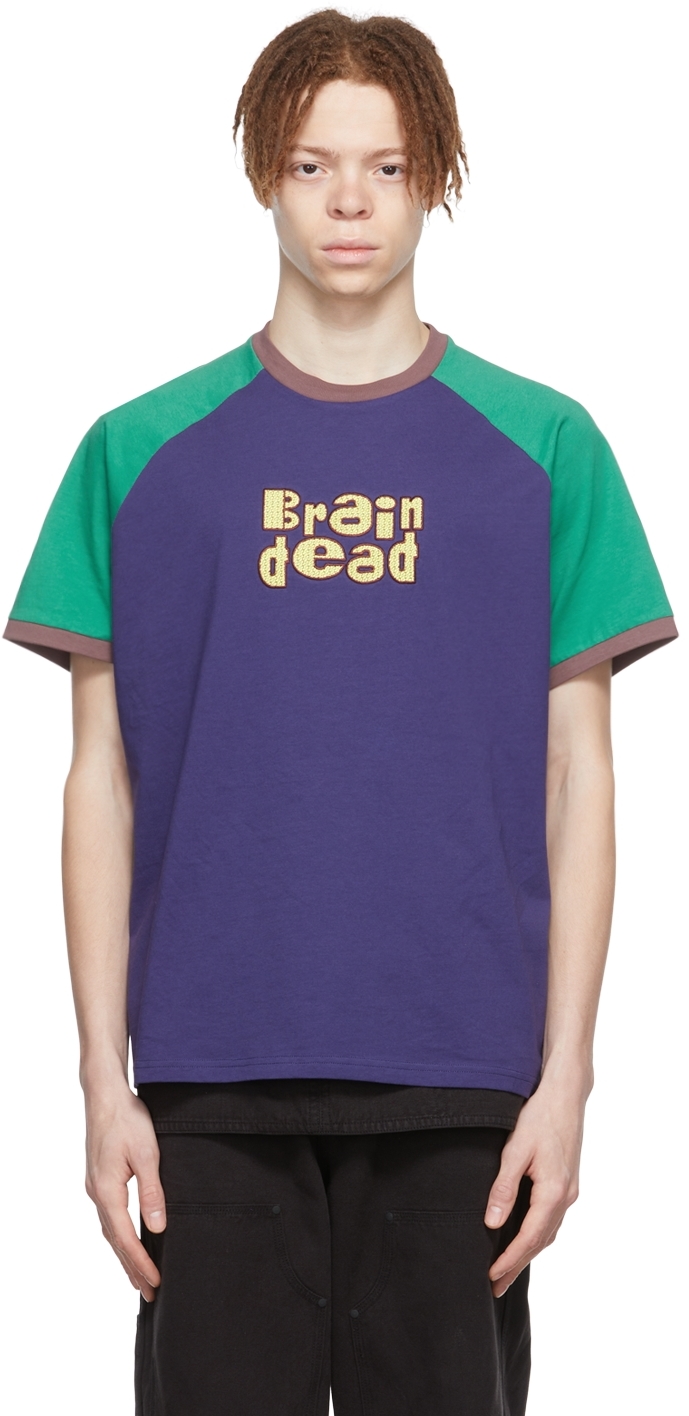 れなし Brain Dead Wounds Heal Shirt サイズL ネイビーの