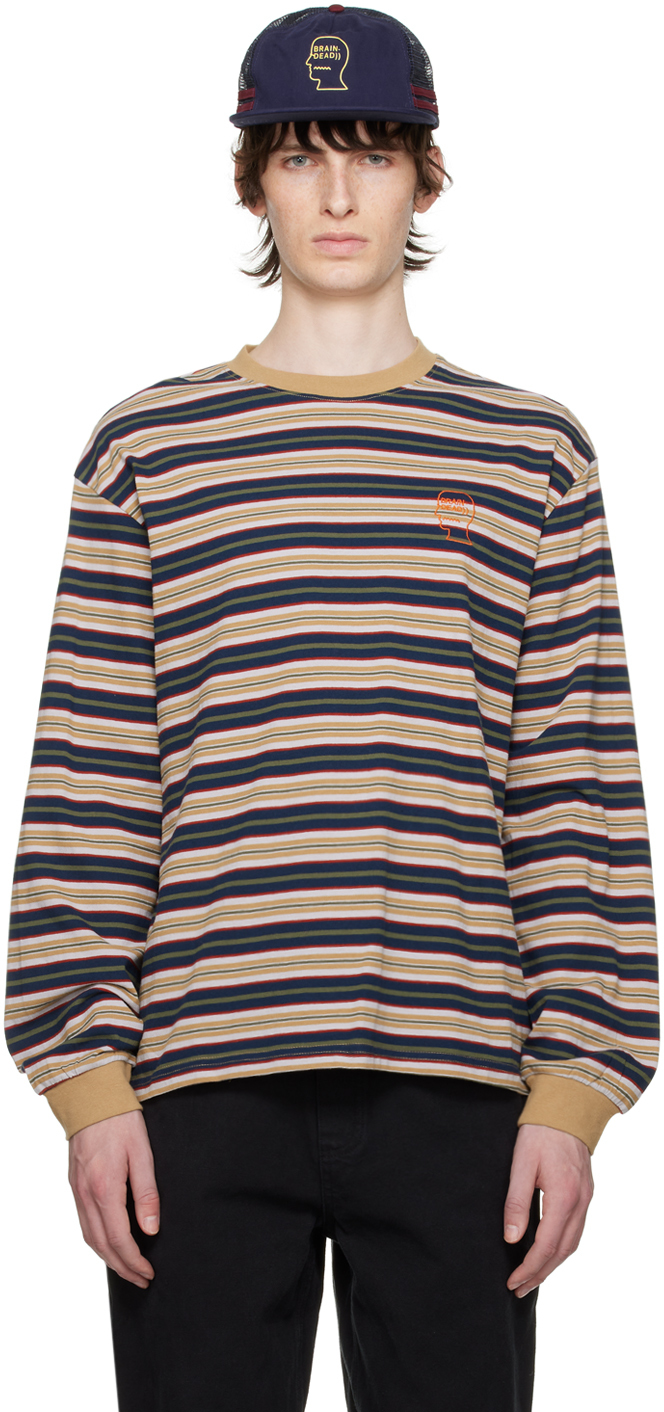 Crack Pattern Long Sleeve T-Shirt Ssense Uomo Abbigliamento Top e t-shirt Top 