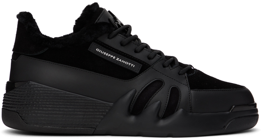 Giuseppe Zanotti Black Velour Talon Sneakers