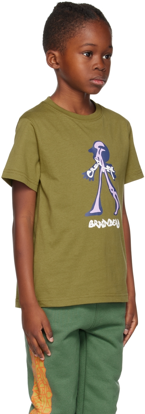 Brain Dead Kids Green Creepers T-shirt In Moss