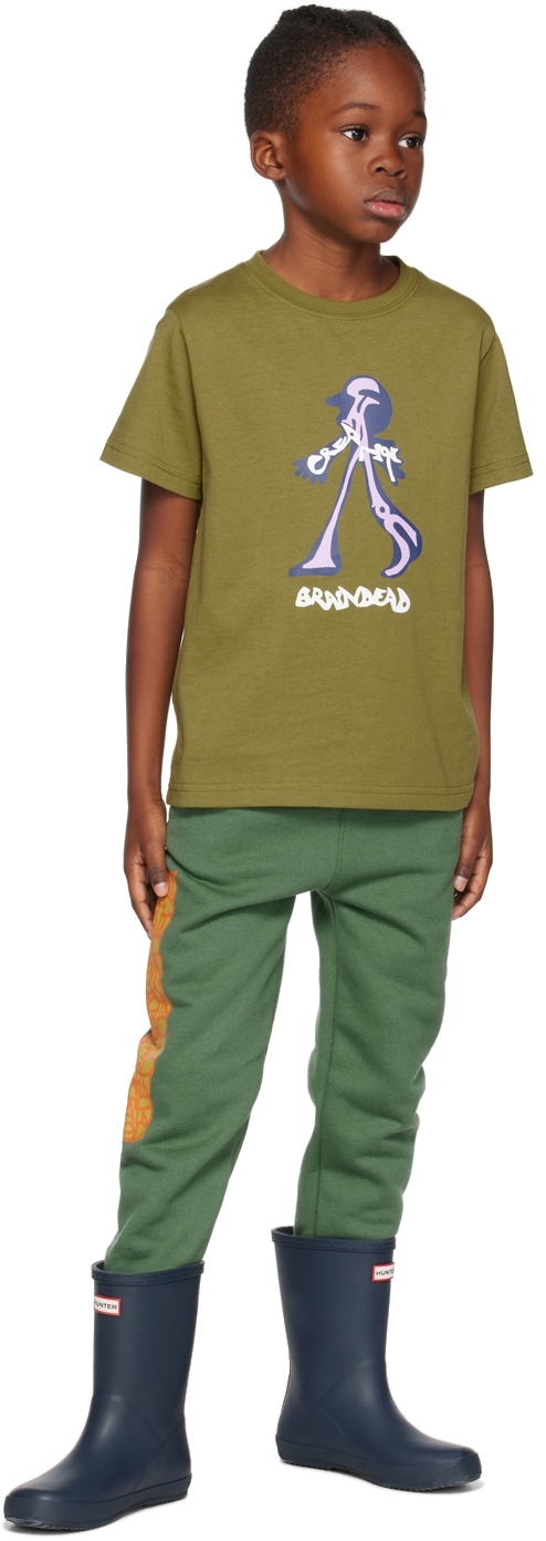 Brain Dead Kids Green Creepers T-shirt In Moss