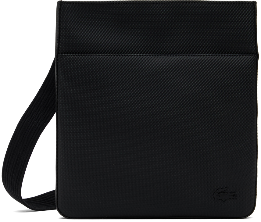 Lacoste Black Classic Petit Flat Bag In 000 Black