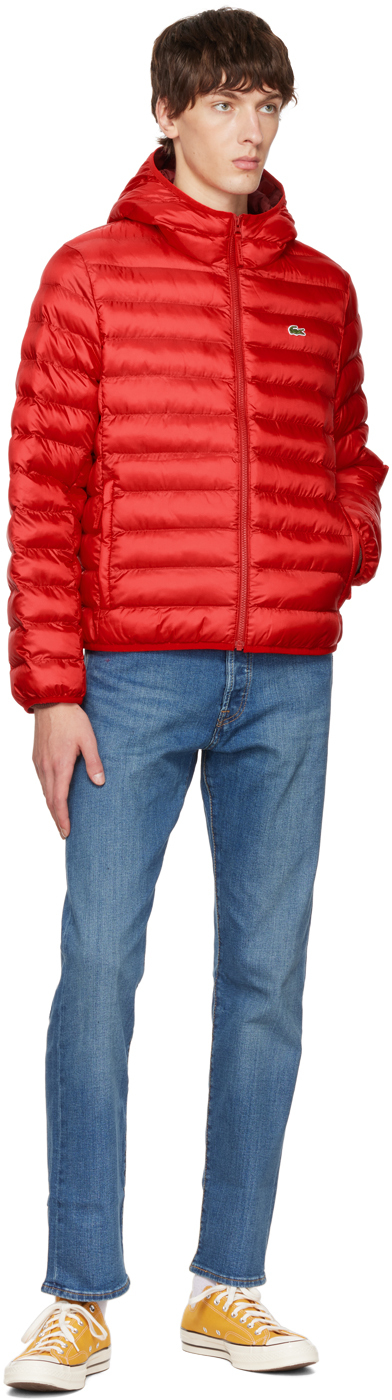 Lacoste レッド キルティングジャケット