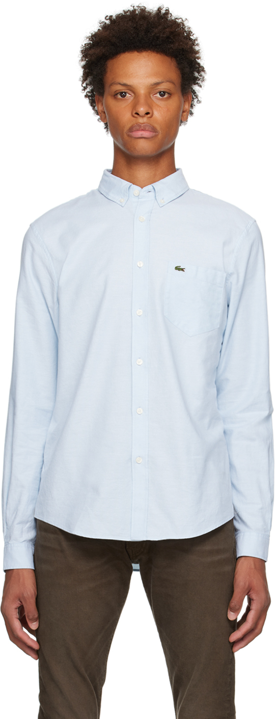 Lacoste Blue Regular Fit Shirt In Hbp Panorama