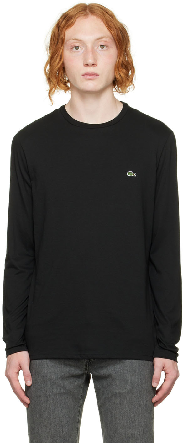 Ssense Uomo Abbigliamento Top e t-shirt Top Black Logo Long Sleeve T-Shirt 