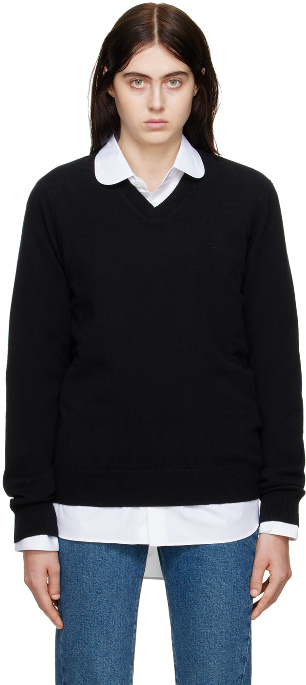 Black Lambswool Sweater