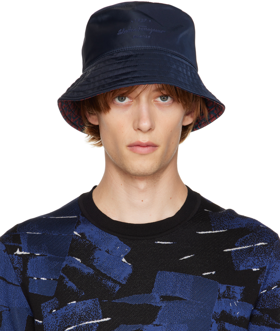 Navy Reversible Bucket Hat