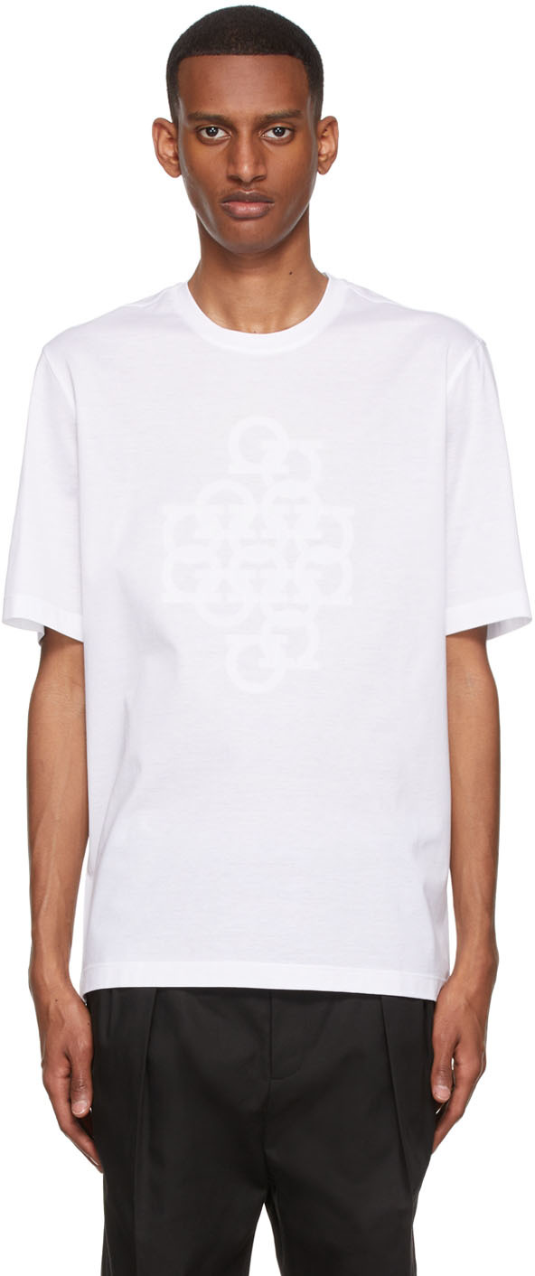 Salvatore Ferragamo White Cotton T-Shirt