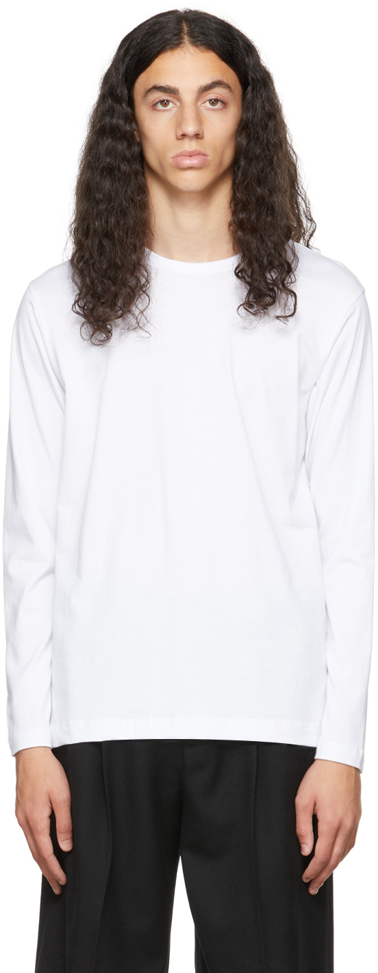 T-shirt à manches longues blanc en polyester Ssense Homme Vêtements Tops & T-shirts T-shirts Manches longues 