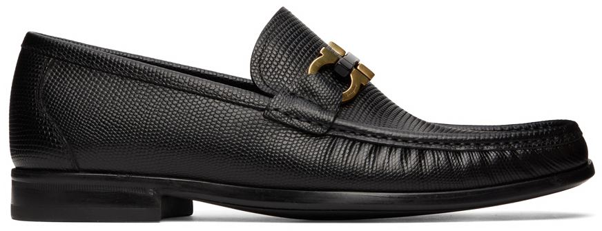 Salvatore Ferragamo Gancini Horsebit Loafers - Black