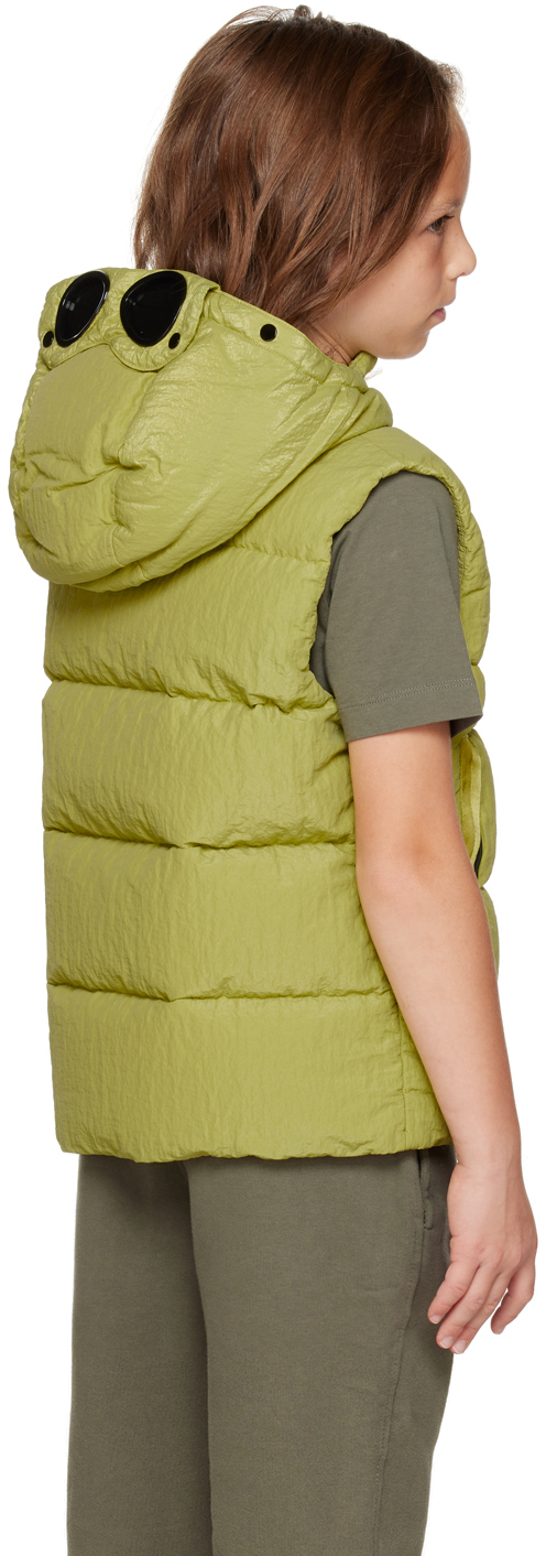 C.p. Company Kids Yellow Saint-peter Goggle Down Vest In 249 Golden Palm