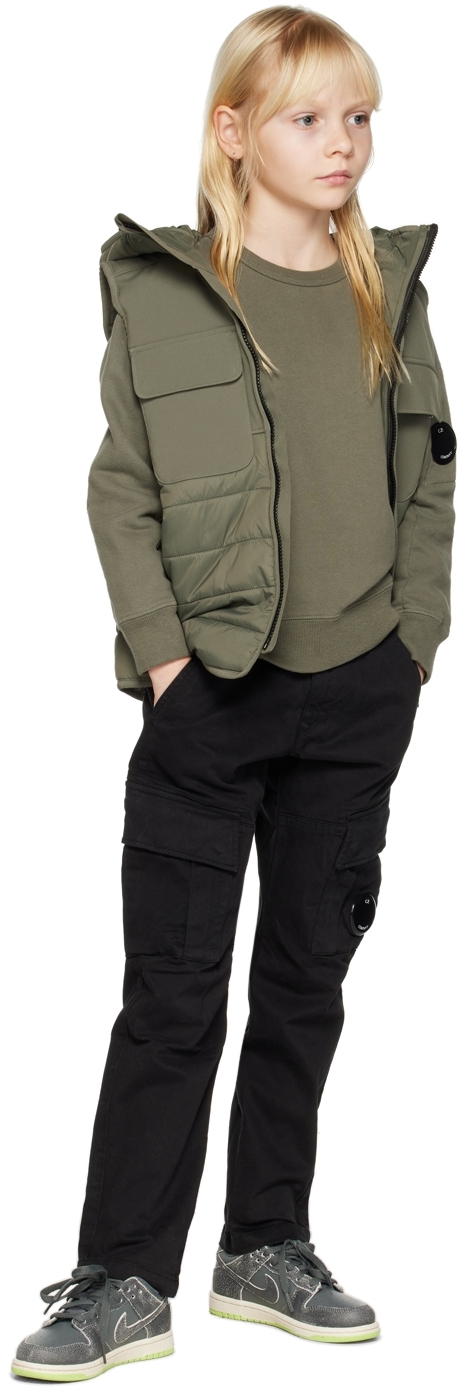 C.p. Company Kids Khaki U16 Shell-r Vest In 669 Thyme