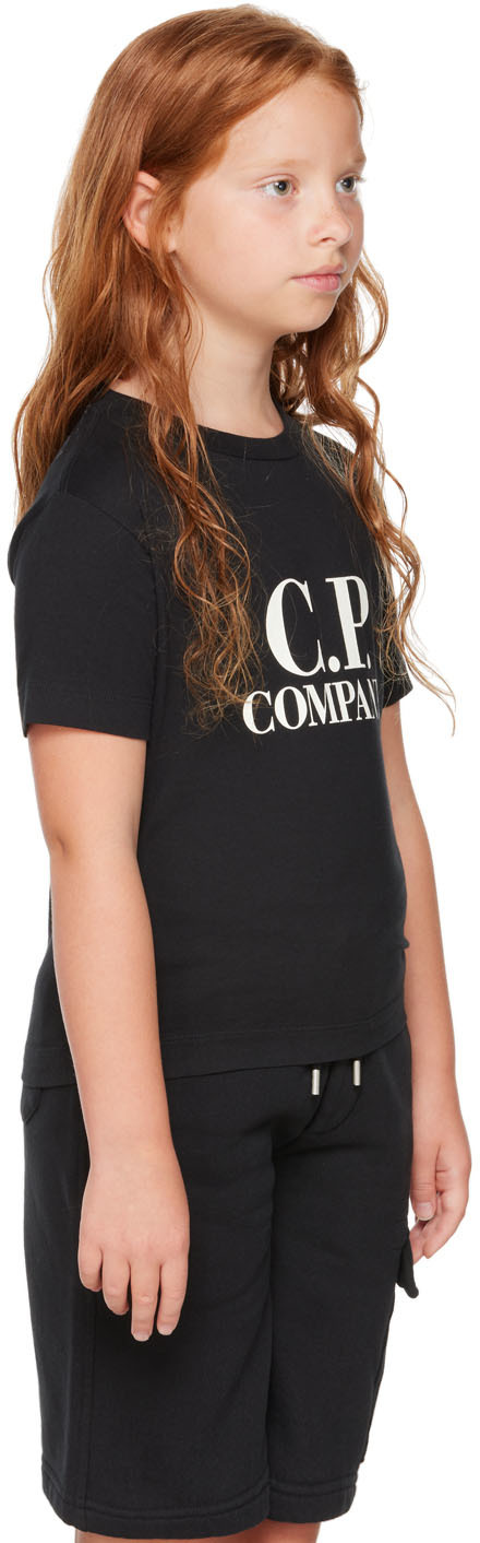 C.p. Company Kids Black U16 T-shirt In 999 Black