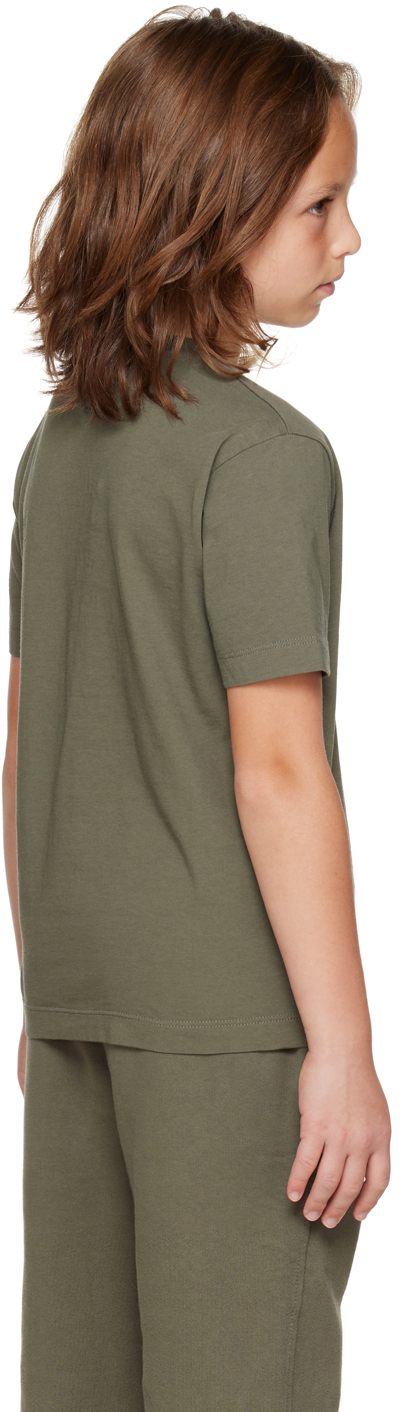 C.p. Company Kids Green Crewneck T-shirt In 669 Thyme