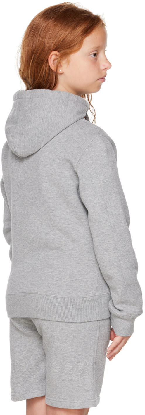 C.p. Company Kids Gray Basic Hoodie In M93 Grey Melange
