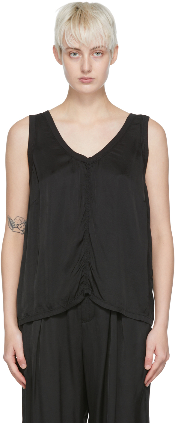 Black Rayon Tank Top