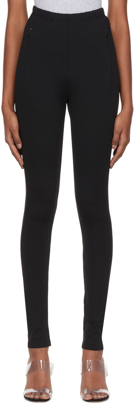 WARDROBE. NYC Black Back Zip Leggings