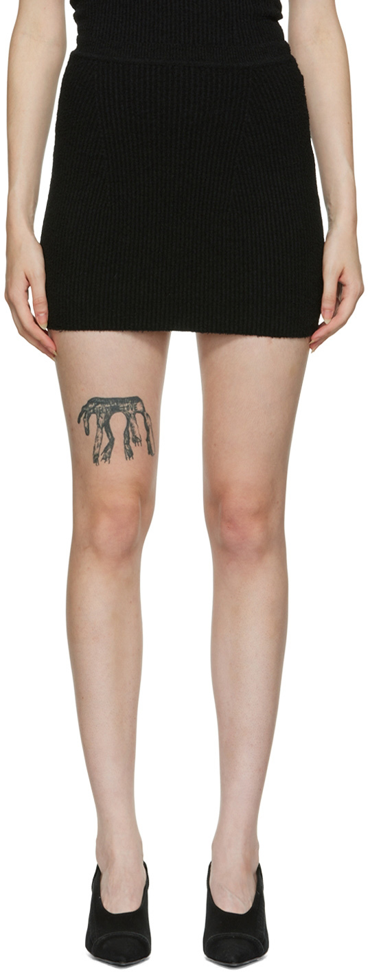 WARDROBE. NYC Blue Ribbed Miniskirt