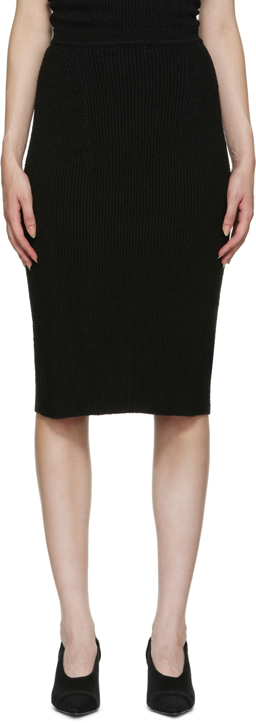 Jupe Trompette Marks & Spencer Noir Coton – Taille 10, Longueur Midi