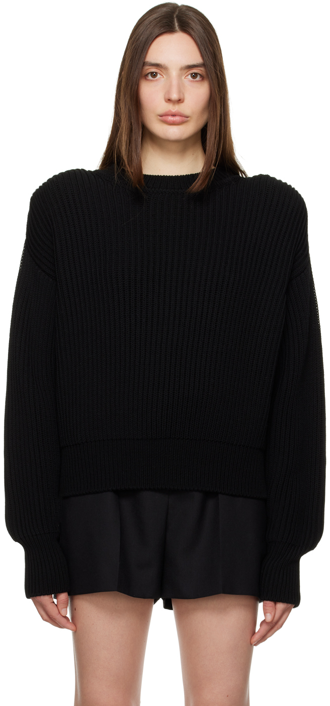 WARDROBE.NYC: Black Hailey Bieber Edition Ribbed Sweater | SSENSE Canada