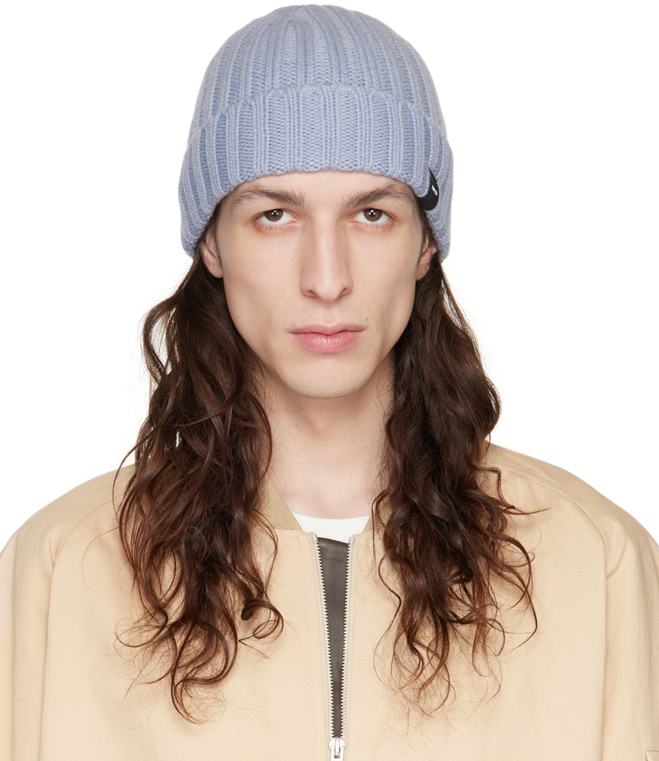 Blue Virgin Wool Beanie