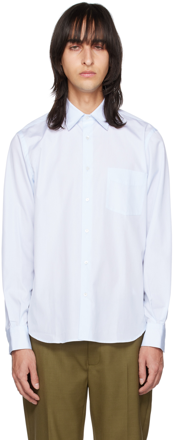 Aspesi Blue Sedici Shirt In 07054 - Cielo / Sky