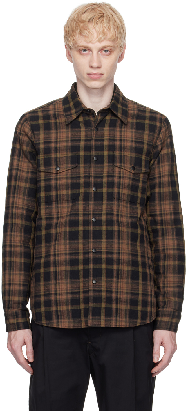 Brown & Black Check Shirt