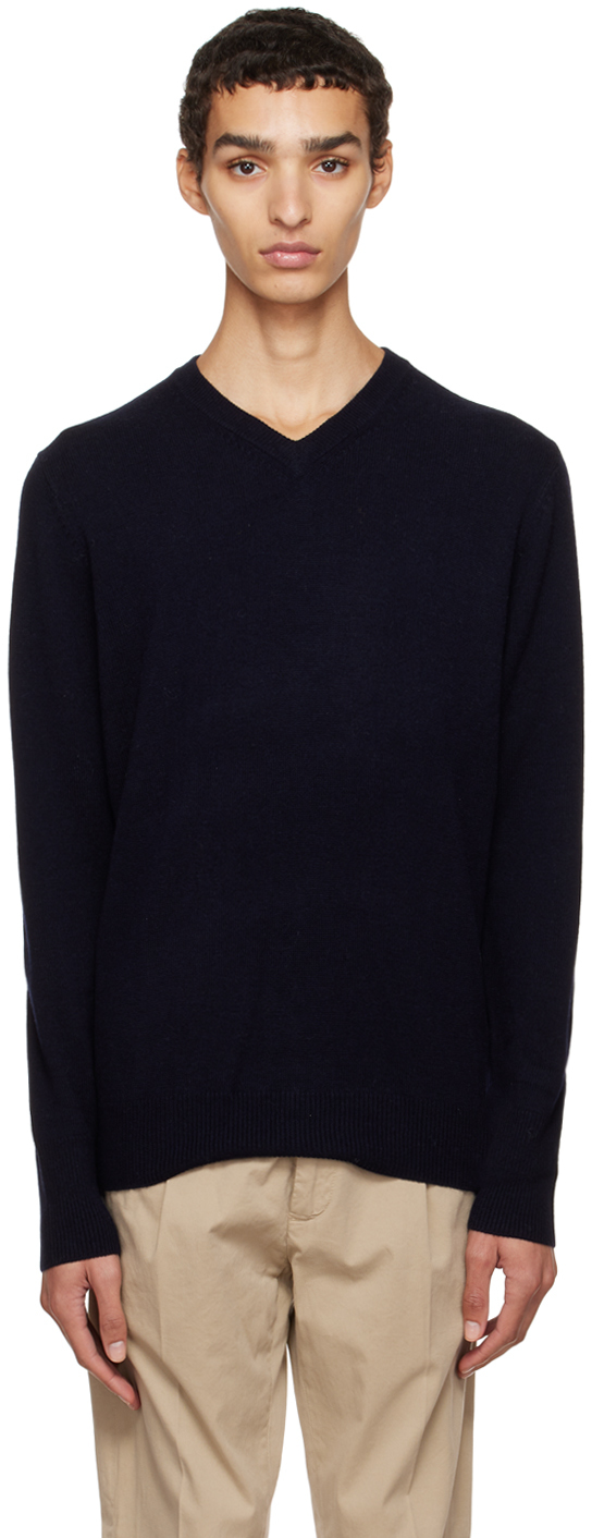 Navy V-Neck Sweater