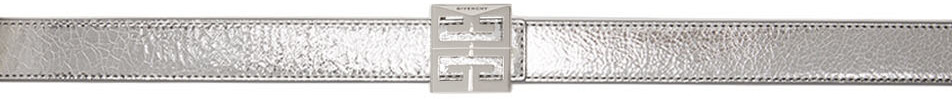 Givenchy Silver 4G Reversible Belt