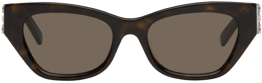 Givenchy Tortoiseshell 4g Sunglasses In 52j Dark Havana / Ro