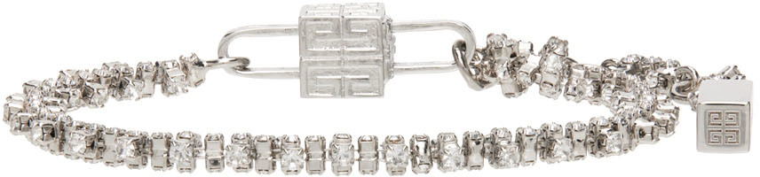 Givenchy Silver Crystal 4G Bracelet