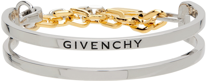 Givenchy Silver & Gold 'G' Link Mixed Bracelet