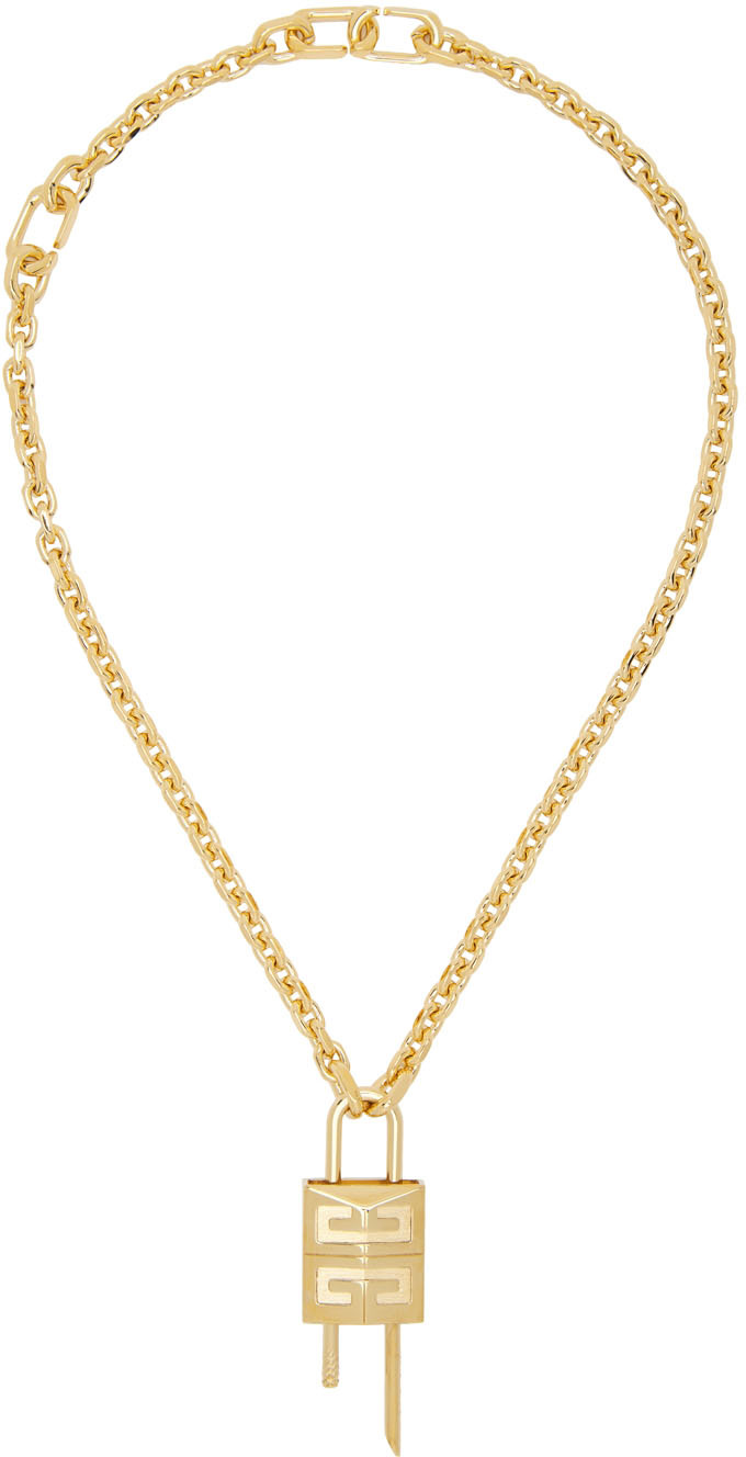 Givenchy Gold Lock Necklace