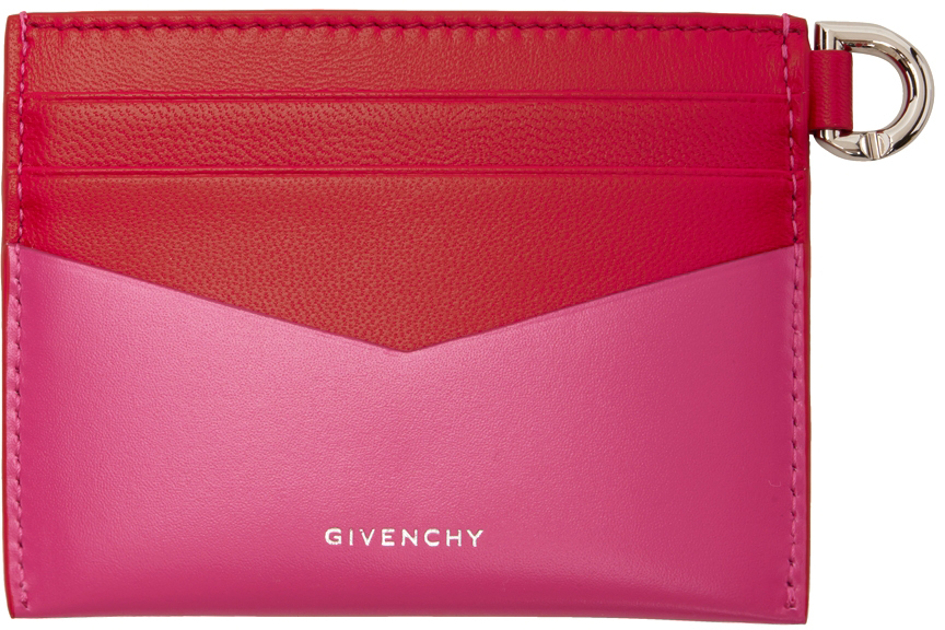 Givenchy Pink & Red 4G Card Holder