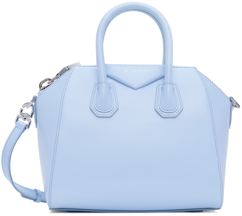 Givenchy: Blue Mini Antigona Bag | SSENSE