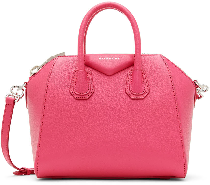Givenchy Pink Mini Antigona Top Handle Bag
