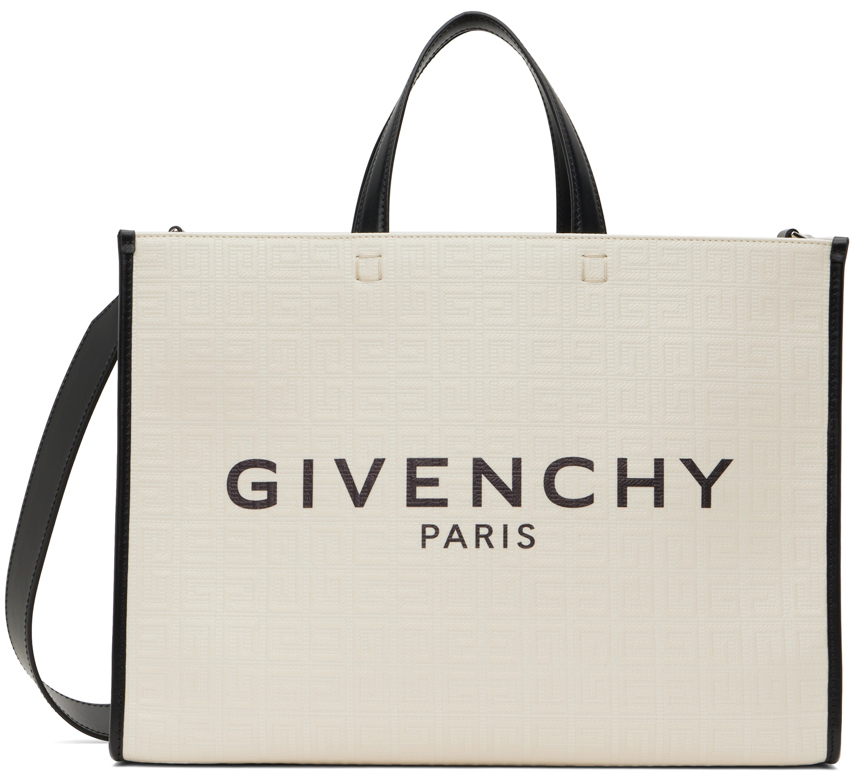 Givenchy ベージュ＆ブラック ミディアム G トートバッグ