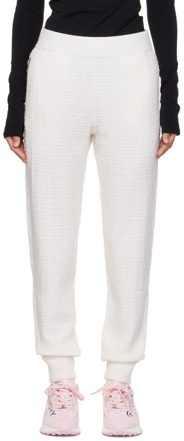 Givenchy White Monogram Lounge Pants