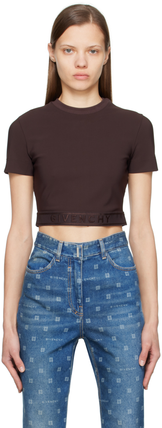 Givenchy Brown Jacquard T-shirt