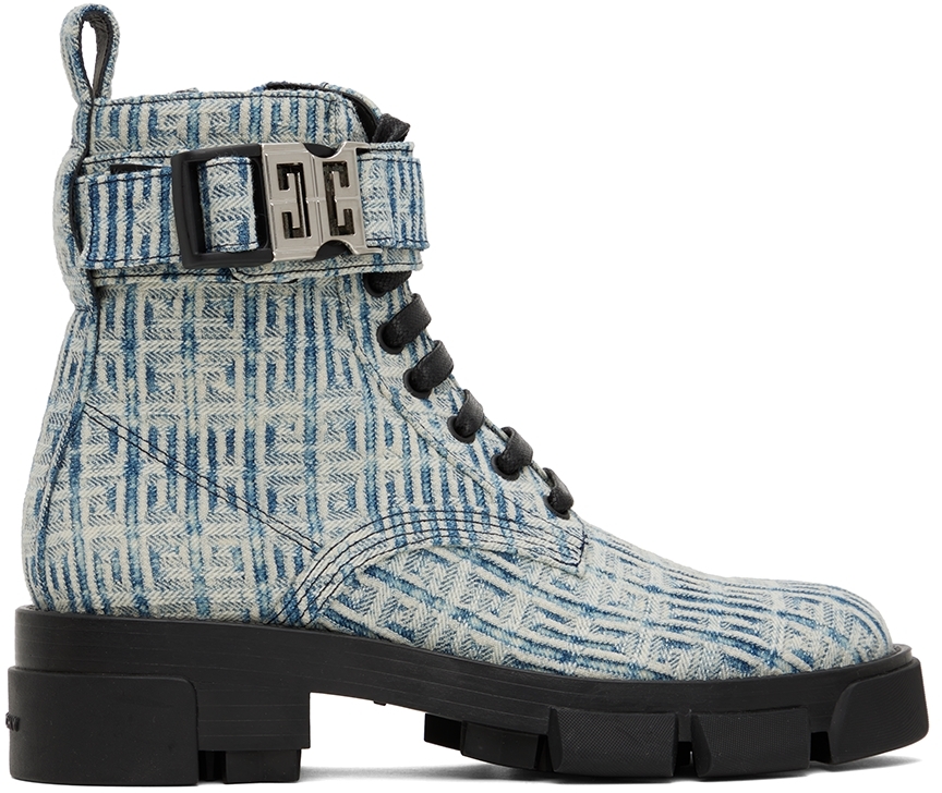 Givenchy: Blue Terra Boots | SSENSE
