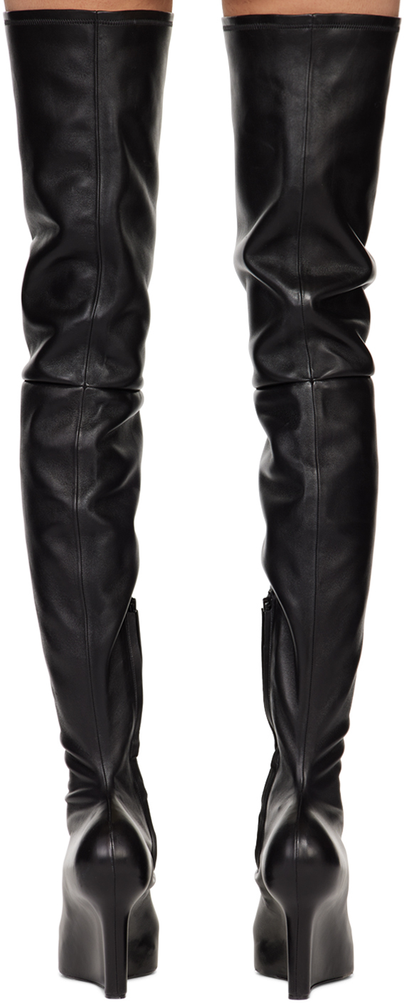 Givenchy Black Pointed Boots In 001 Black
