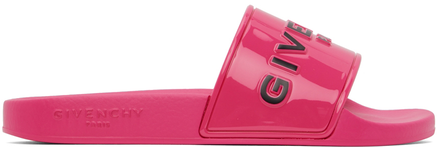 Givenchy Pink Logo Slides