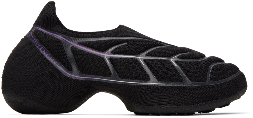 Shop Givenchy Black Tk-360 Sneakers In 014 Black/purple