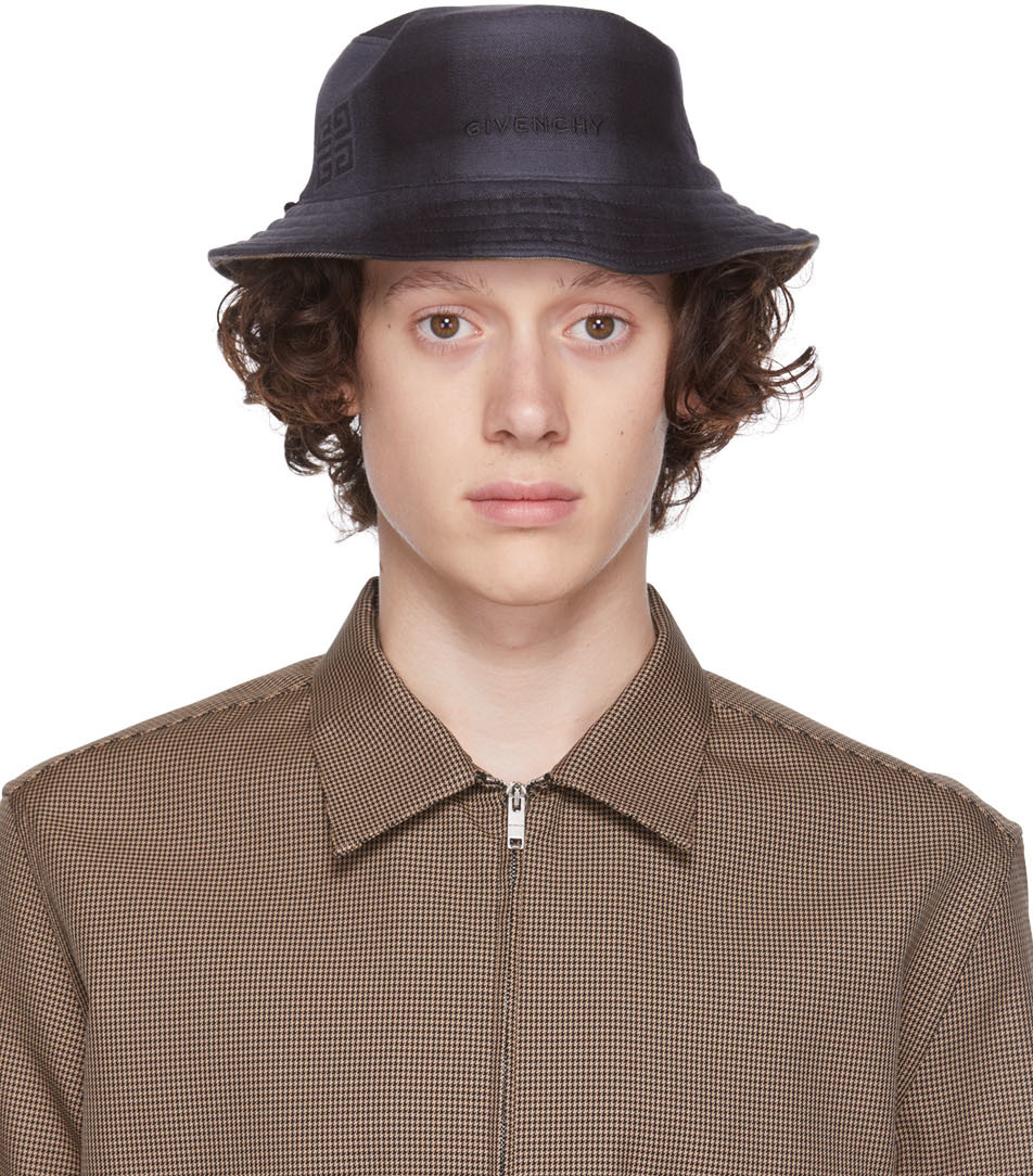 Reversible Khaki \u0026 Black Bucket Hat 